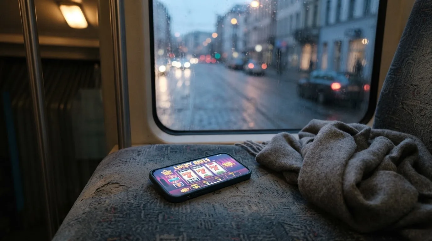 Sadepisaroita raitiovaunun ikkunassa, takana hämärtyvä katu ja kädessä pehmeä villahuivi — kuinka valita luotettava nettikasino